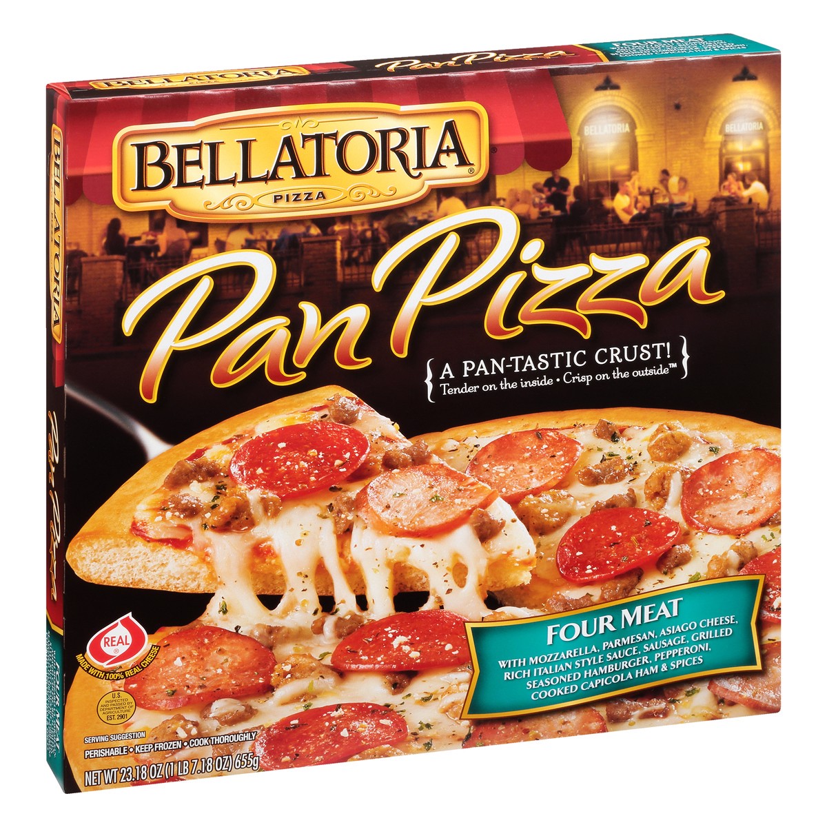 slide 12 of 13, Bellatoria Pan Pizza, 23.18 oz