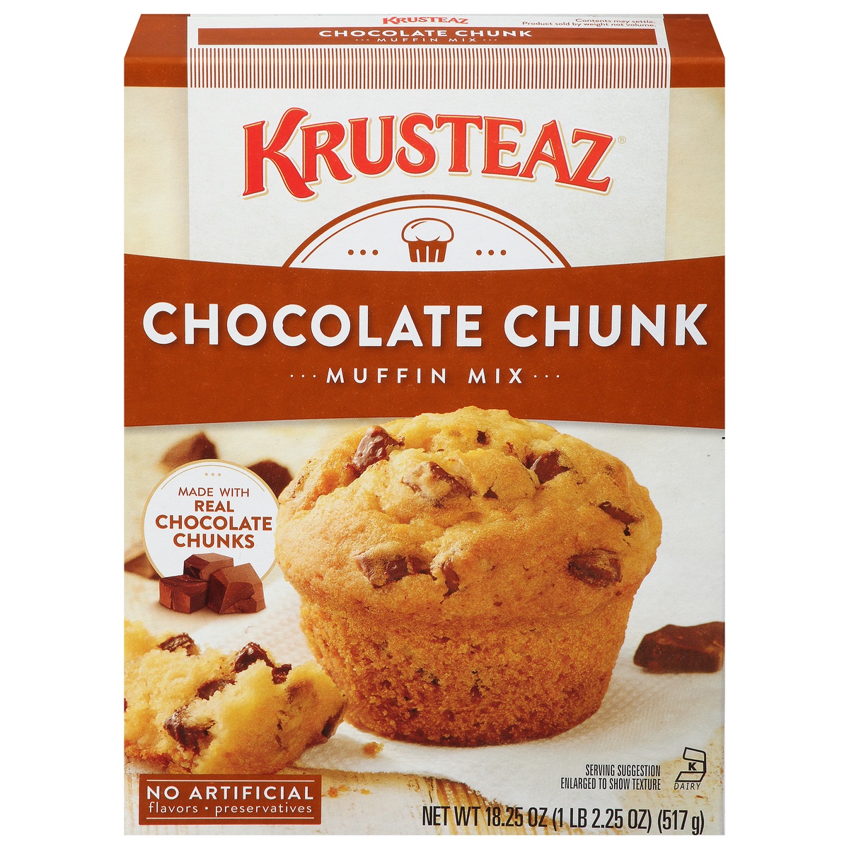 slide 1 of 1, Krusteaz Chocolate Chunk Muffin Mix, 18.25 oz