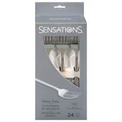 Sensations Plastic Forks - 24 ct