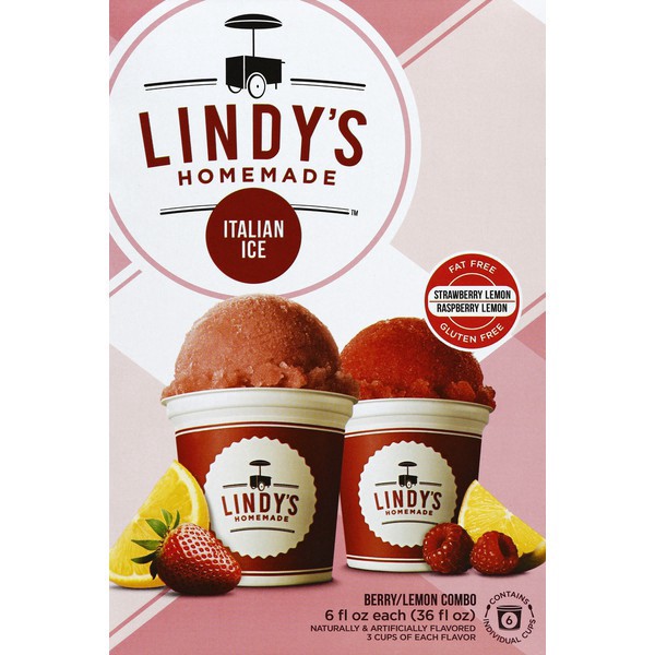 slide 1 of 1, Lindy's Homemade Italian Ice 6 ea, 6 ct