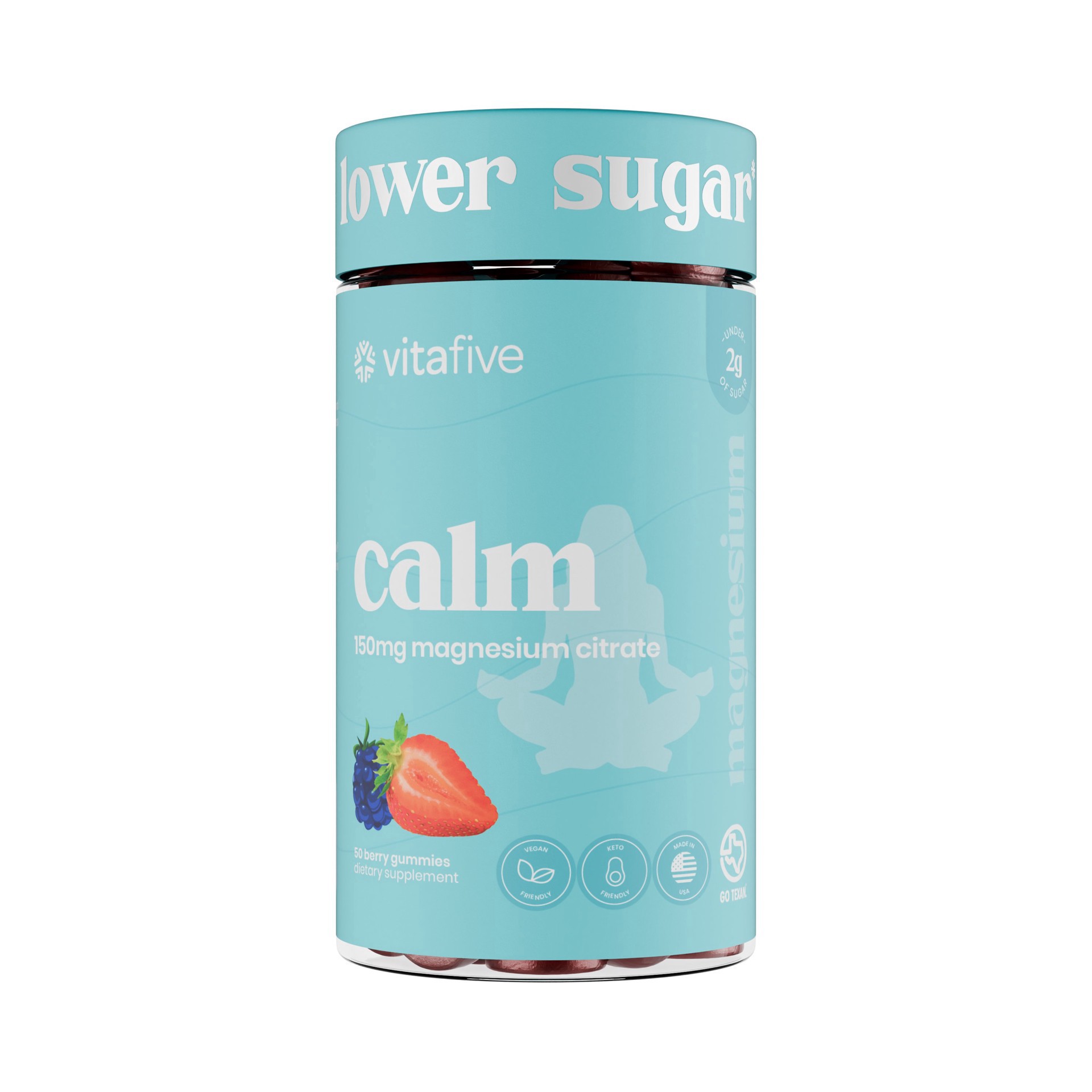 slide 1 of 1, Vitafive Low Sugar Magnesium Gummies, 50 ct