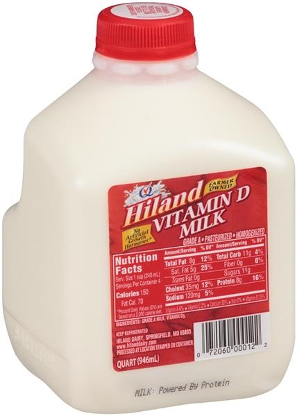 slide 1 of 1, Hiland Dairy Vitamin D Milk, 32 oz