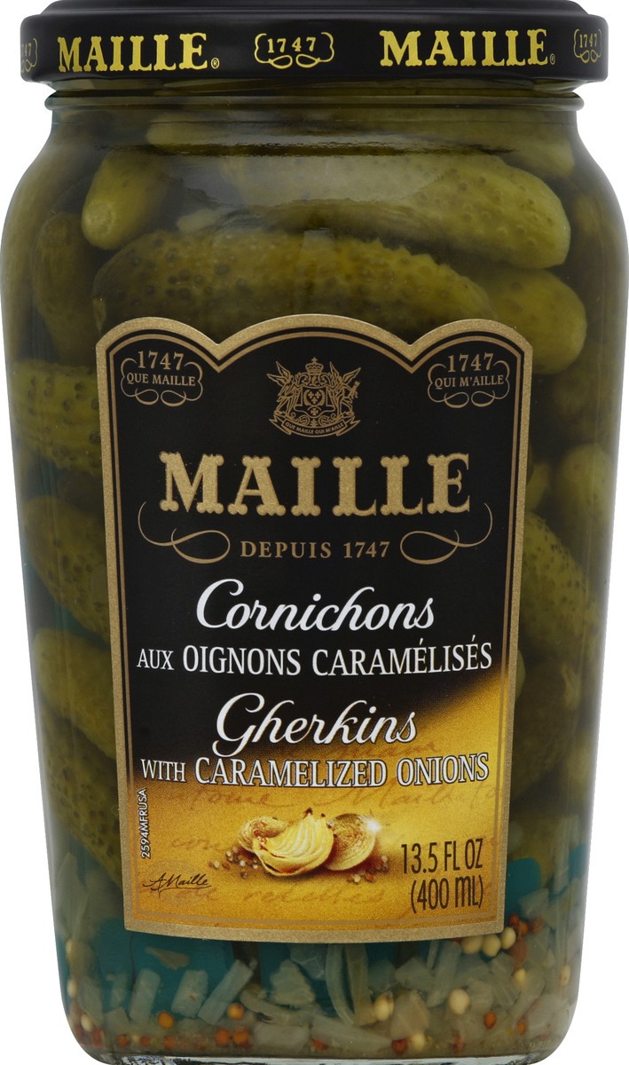 slide 7 of 7, Maille Gherkins 13.5 oz, 13.5 oz