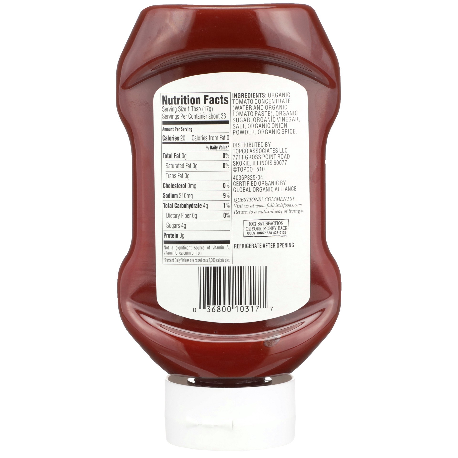 slide 6 of 6, Full Circle Organic Ketchup, 20 oz