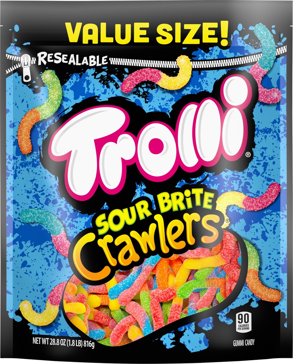 slide 6 of 9, Trolli Sour Brite Crawlers Gummi Worms – 28.8oz, 28.8 oz