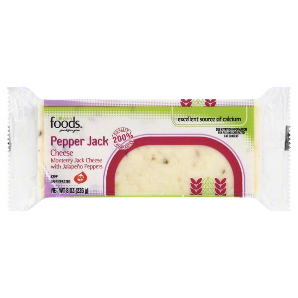 slide 1 of 1, Lowes Foods Pepper Jack Cheese Chunk, 8 oz