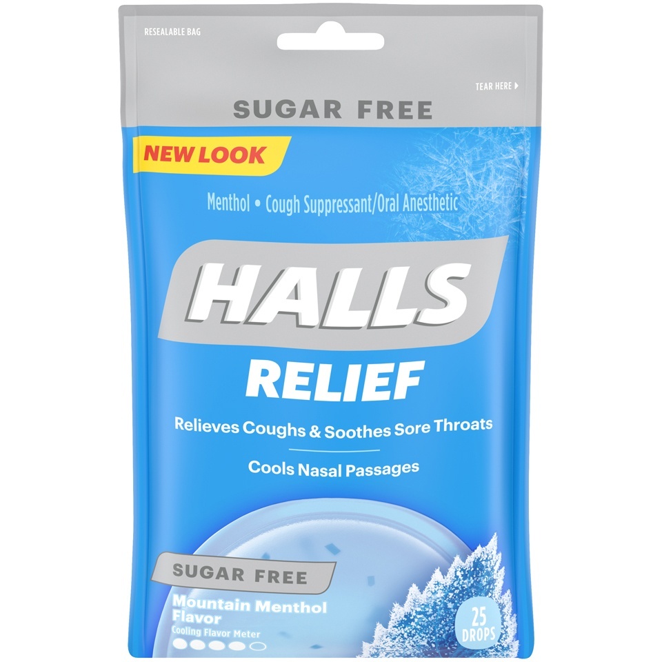 Halls Mountain Menthol Sugar Free Cough Drops 25 ct | Shipt