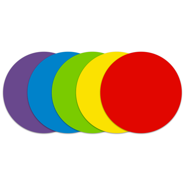 slide 2 of 2, C-Line Dry-Erase Stickers, 11" X 11", Assorted Colors, Pack Of 5 Stickers, 5 ct