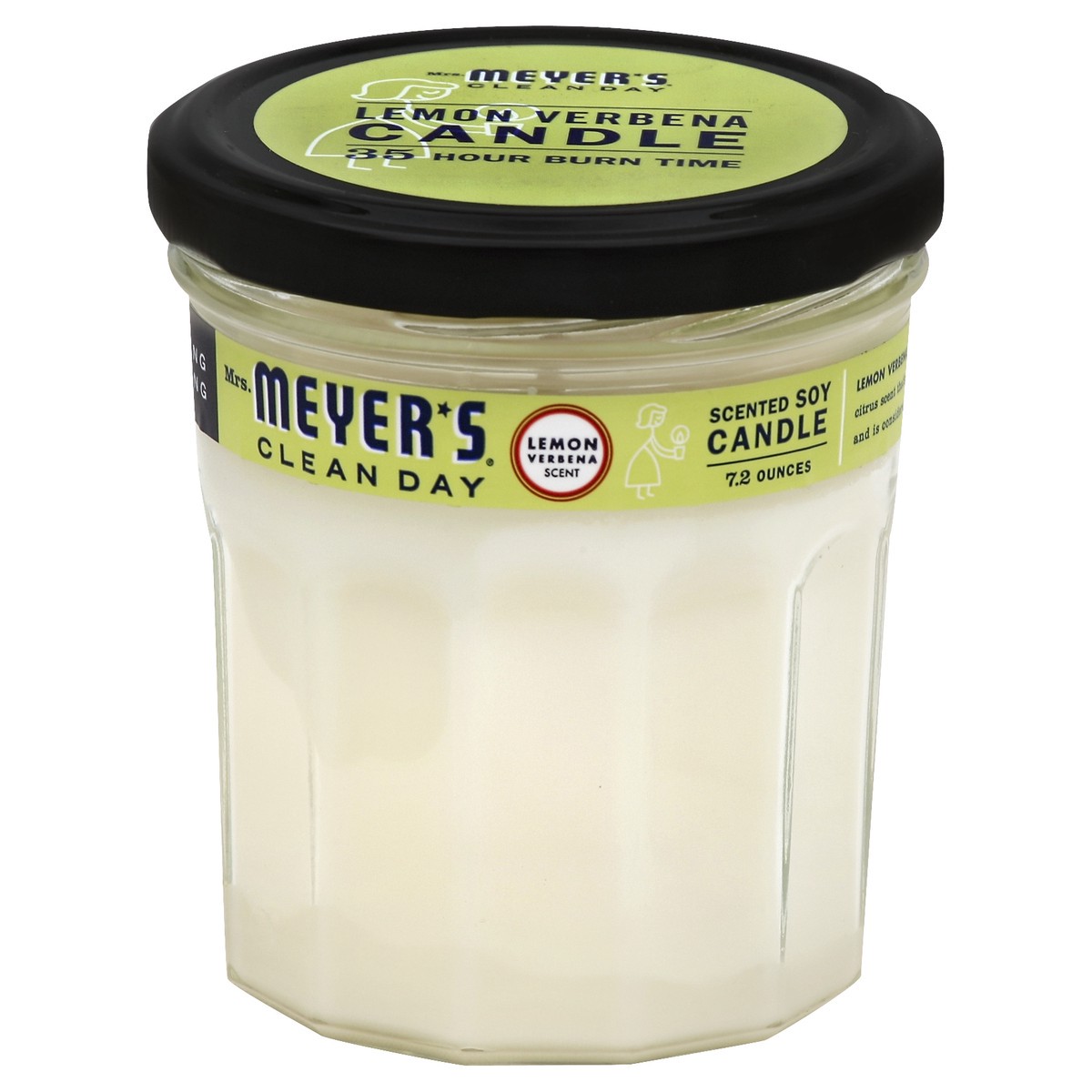 slide 2 of 2, Mrs. Meyer's Clean Day Scented Soy Candle, Large, Lemon Verbena Scent, 7.2 Ounce Candle, 7.2 oz