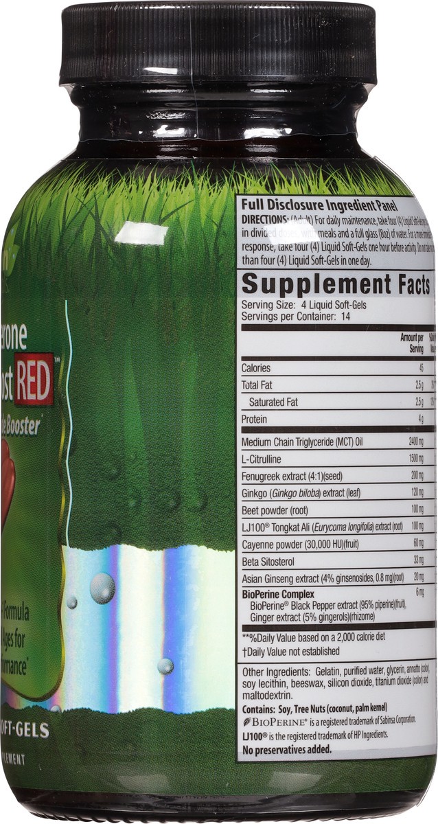 slide 6 of 9, Irwin Naturals Testosterone Mega-Boost Red 56 Liquid Soft-Gels, 56 ct