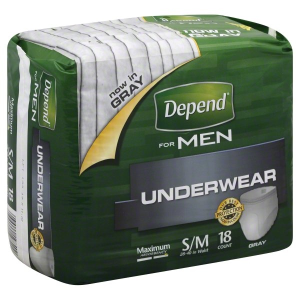 slide 1 of 1, Depend For Men Small/Medium Underwear, 19 ct