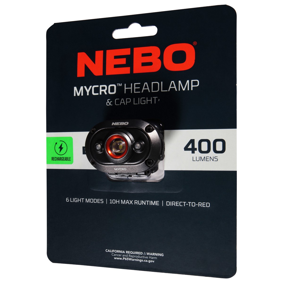 slide 5 of 9, Nebo Mycro 400 Lumens Rechargeable Headlamp & Cap Light 1 ea, 1 ct