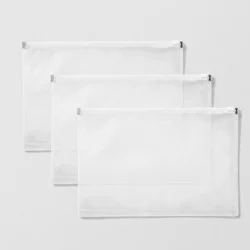 Office Depot Brand Transparent Zipper Envelopes, Check Size, Clear, Pack Of 3