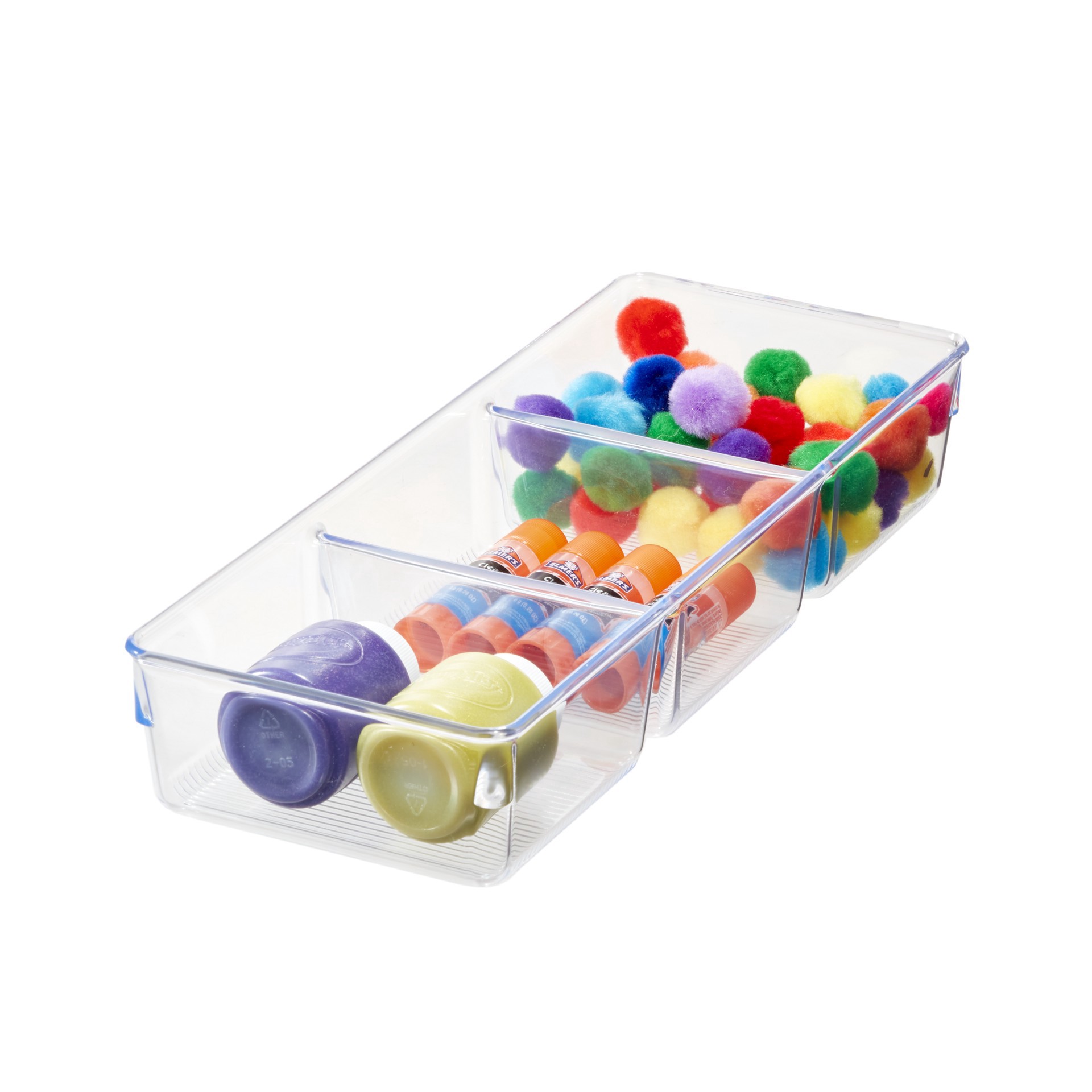 slide 5 of 5, Idesign 3 Compartment Drawer Organizer, 4 in x 10.6 in x 2 in