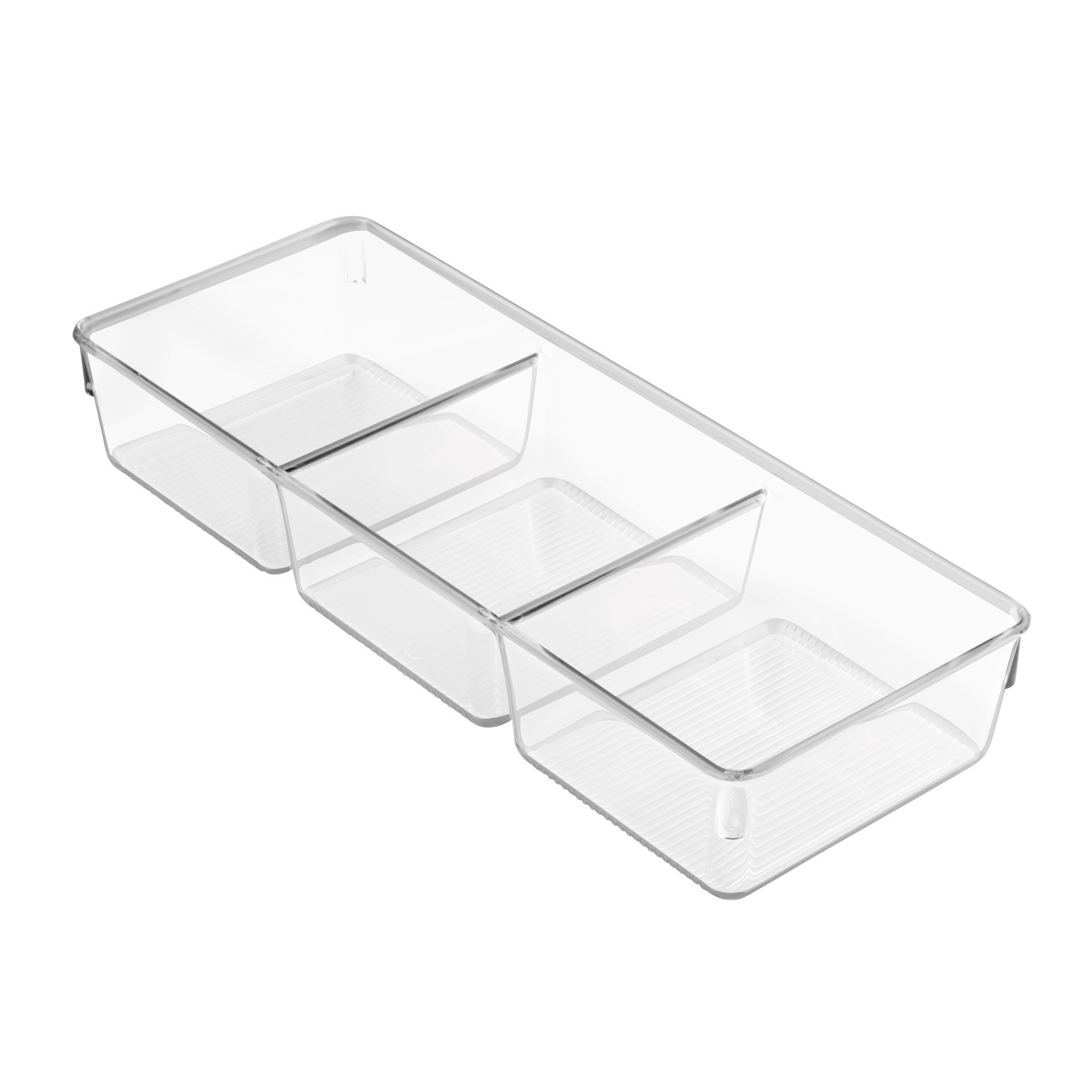 slide 2 of 5, Idesign 3 Compartment Drawer Organizer, 4 in x 10.6 in x 2 in