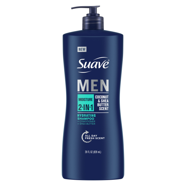 slide 16 of 16, Suave Men Shampoo and Conditioner, Moisture, Deeply Moisturizing 2 in 1, Infused with Shea Butter 28 oz, 28 oz