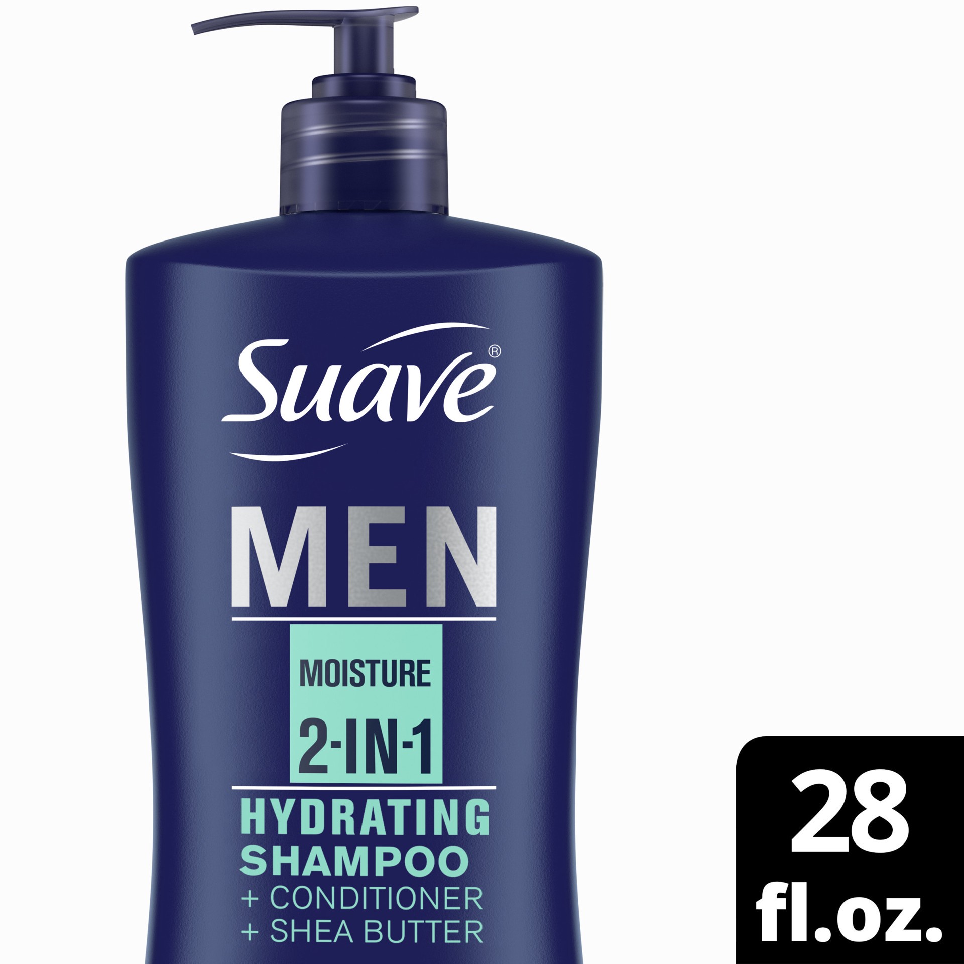 slide 1 of 16, Suave Men Shampoo and Conditioner, Moisture, Deeply Moisturizing 2 in 1, Infused with Shea Butter 28 oz, 28 oz