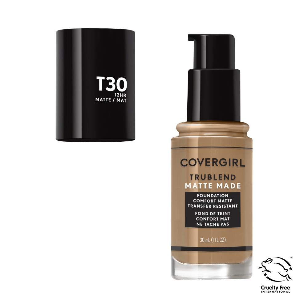 slide 1 of 1, Covergirl Trublend Matte Made Liquid Foundation, Warm Honey T30, 30 ml