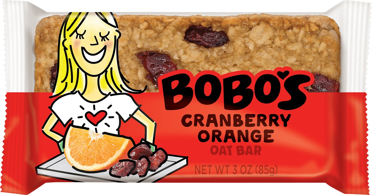 slide 4 of 4, Bobo's Cranberry Orange Oat Bar, 3 oz