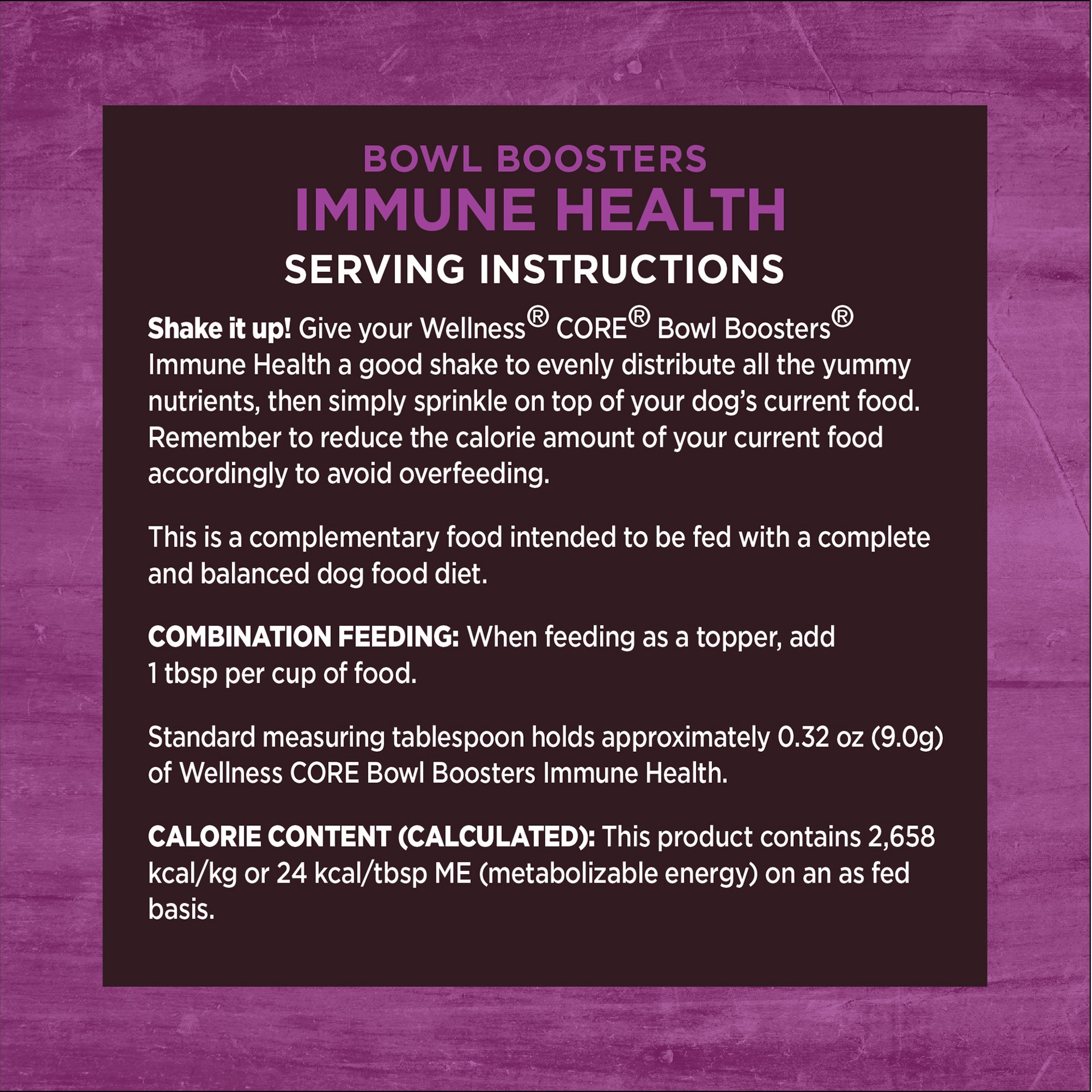 slide 2 of 5, Wellness Bowl Boosters, Dog Food Topper for Small, Medium, & Large Breeds, Grain Free, Natural, Freeze Dried, Immune Health, Plant Based, 4 Ounce Bag (Pack of 1), 1 ct