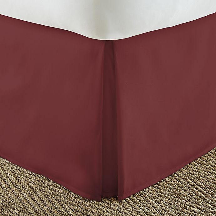 slide 1 of 1, Home Collection Pleated Queen Bed Skirt - Burgundy, 1 ct