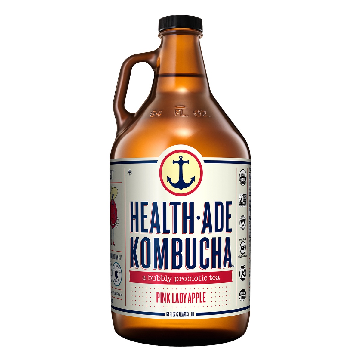 slide 1 of 1, Health Aide Pink Lady Apple Kombucha - 64 oz, 64 oz