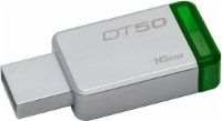 slide 1 of 1, Kingston 3.0 Datatraveler 50 16Gb Usb Flash Drive - Green, 16 GB