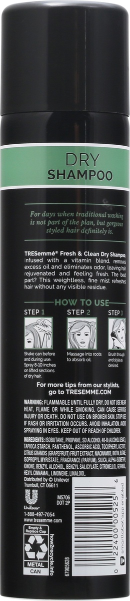 slide 9 of 10, TRESemmé Between Washes Dry Shampoo For Non Wash Days, Fresh & Clean, Instantly Refreshes & Revives Hair, 7.3 Oz, 7.3 oz