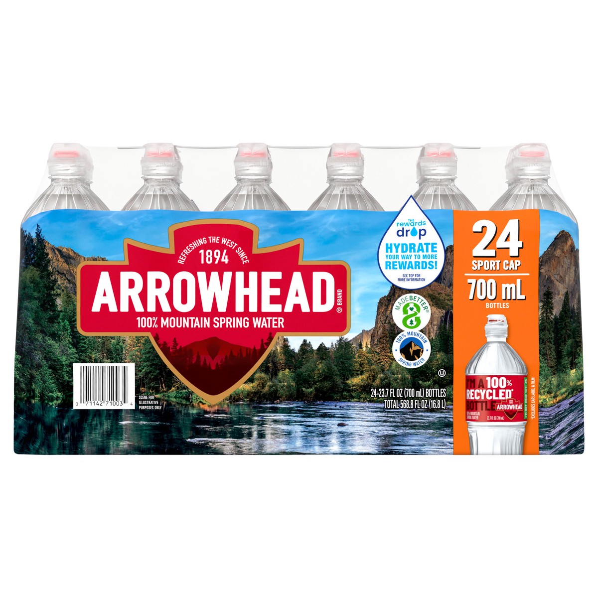 slide 1 of 5, Arrowhead Spring Water Sports Top, 24 ct; 700 ml