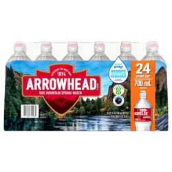 ARROWHEAD Brand 100% Mountain Spring Water, 23.7-ounce plastic sport cap bottles (Pack of 24)