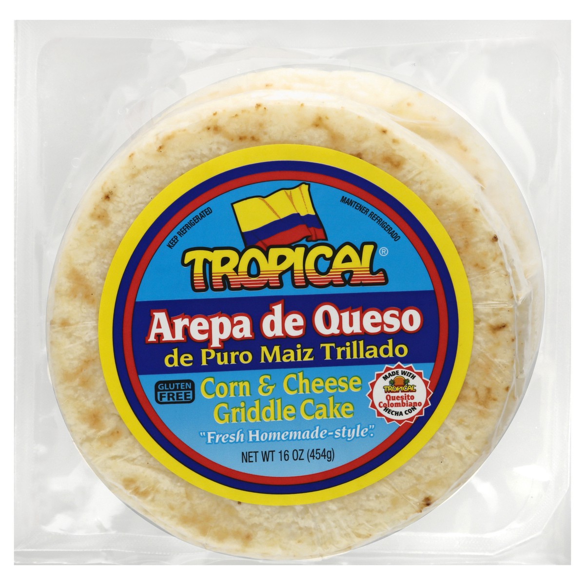 slide 12 of 12, Tropical Arepa De Queso, 16 oz