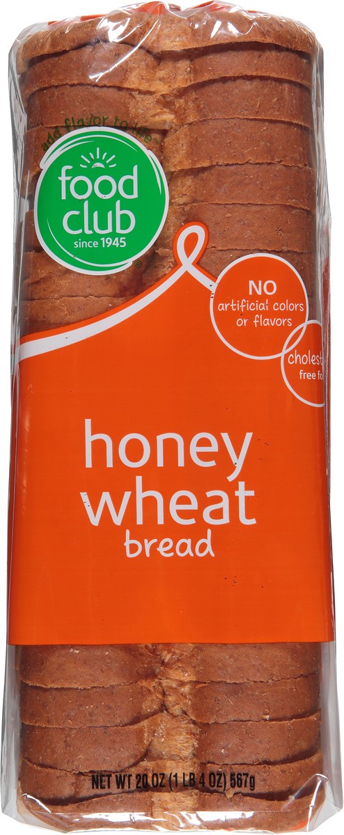 slide 9 of 9, Food Club Honey Wheat Bread 20 oz, 20 oz