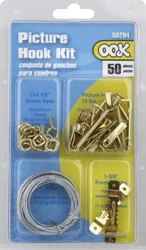 OOK Brass Conventional Picture Hanging Kit