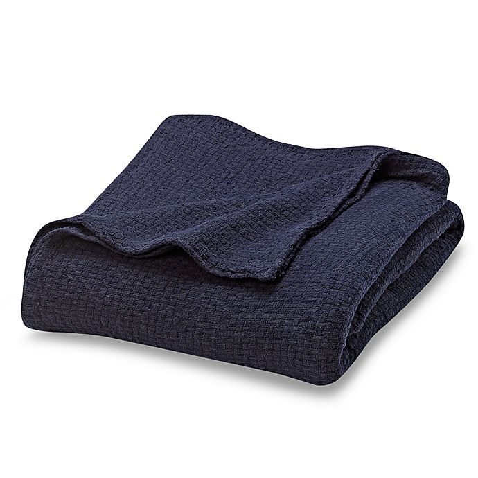 slide 1 of 1, Berkshire Blanket Full/Queen Comfy Soft Cotton Blanket - Navy, 1 ct