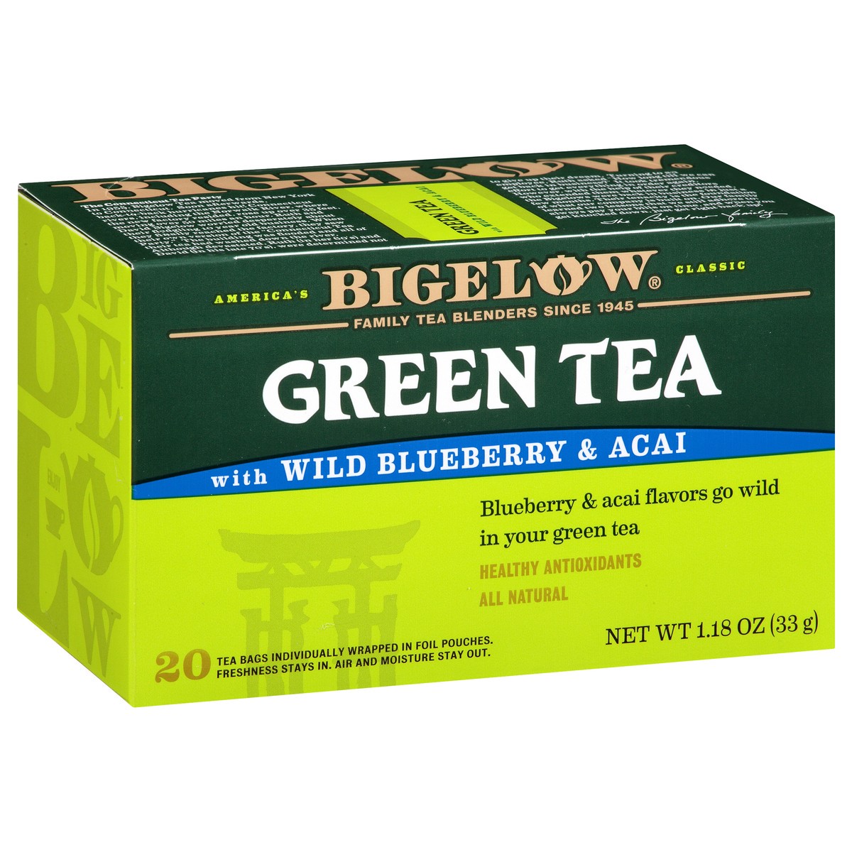 slide 3 of 12, Bigelow Blueberry Acai Green Tea - 20 ct, 20 ct