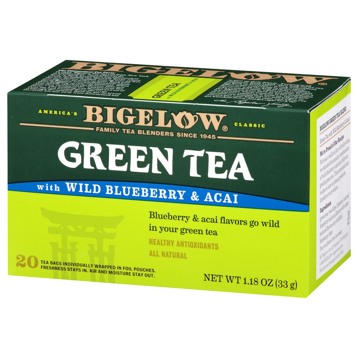 slide 6 of 12, Bigelow Blueberry Acai Green Tea - 20 ct, 20 ct