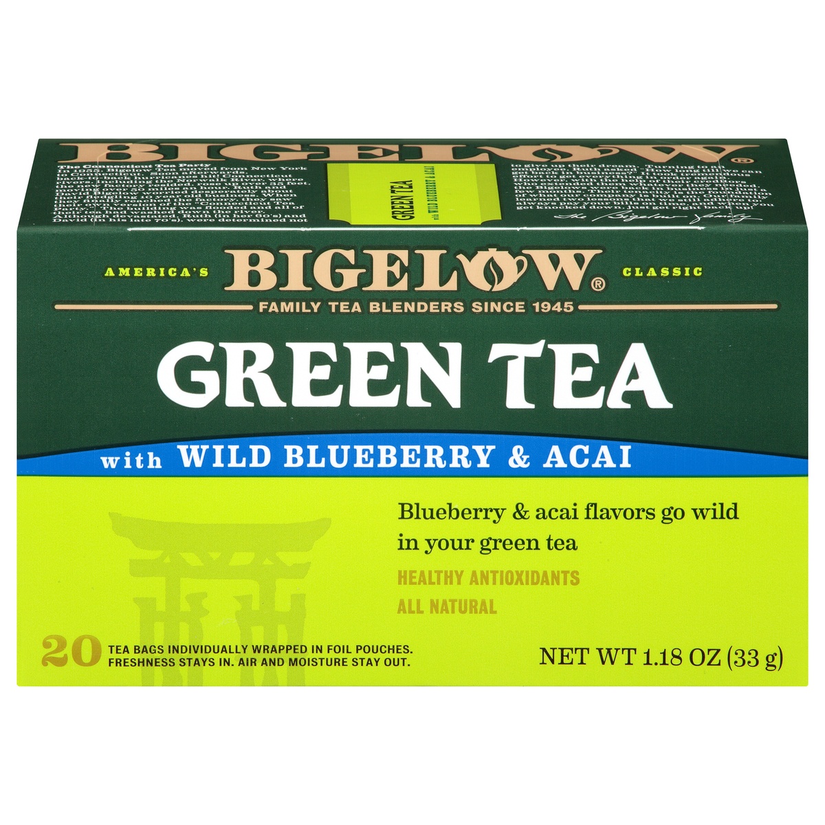 slide 1 of 7, Bigelow Green Blueberry Tea, 20 ct