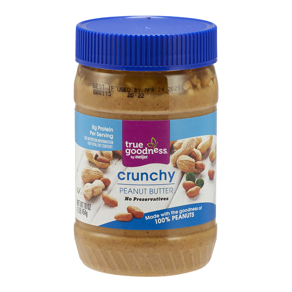 slide 1 of 1, Meijer Crunchy Peanut Butter Just Peanuts, 16 oz