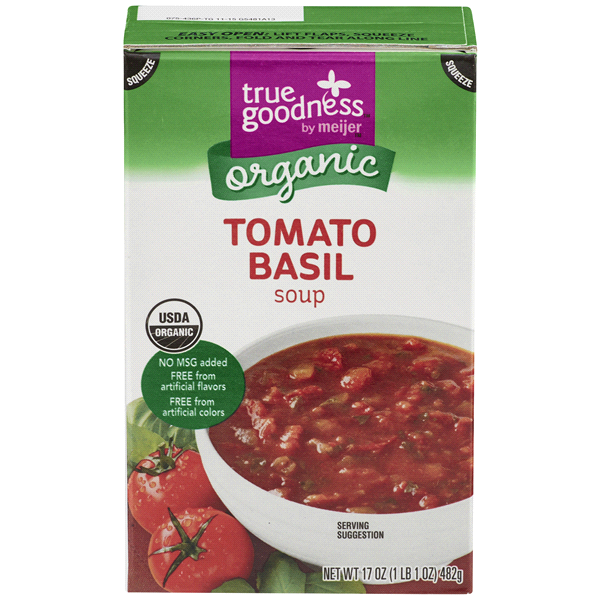 slide 1 of 1, True Goodness Organic Tomato Basil Soup, 17 oz