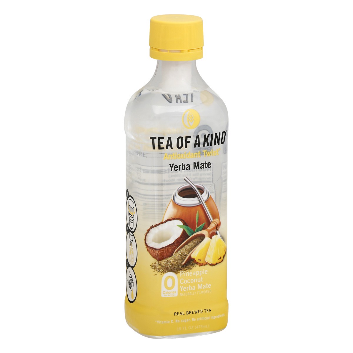 slide 2 of 9, Tea of a Kind Antioxidant Twist Pineapple Coconut Yerba Mate 16.0 oz, 16 oz