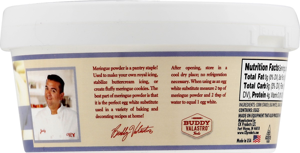 slide 2 of 10, BUDDY VALASTRO FOODS Meringue Powder - 4 oz, 4 oz
