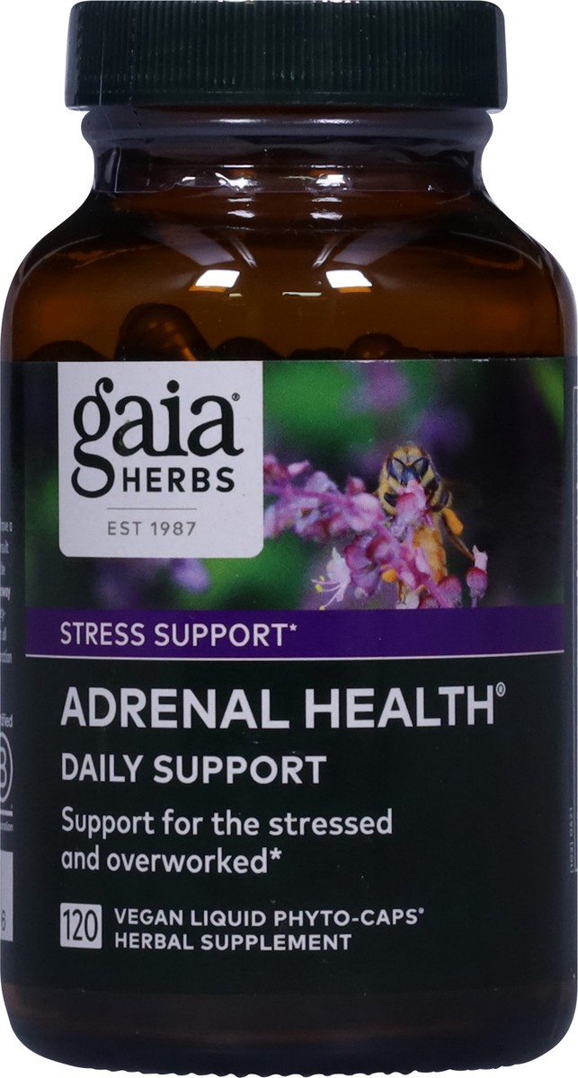 slide 3 of 12, Gaia Herbs Stress Support Adrenal Health 120 Vegan Liquid Phyto-Caps, 120 ct