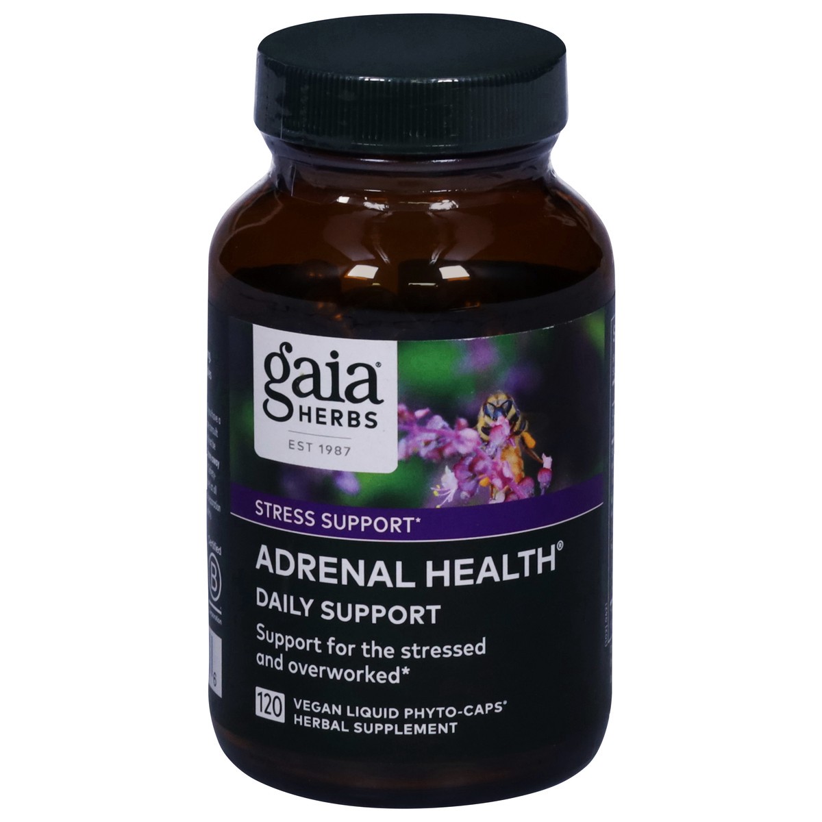 slide 1 of 12, Gaia Herbs Stress Support Adrenal Health 120 Vegan Liquid Phyto-Caps, 120 ct