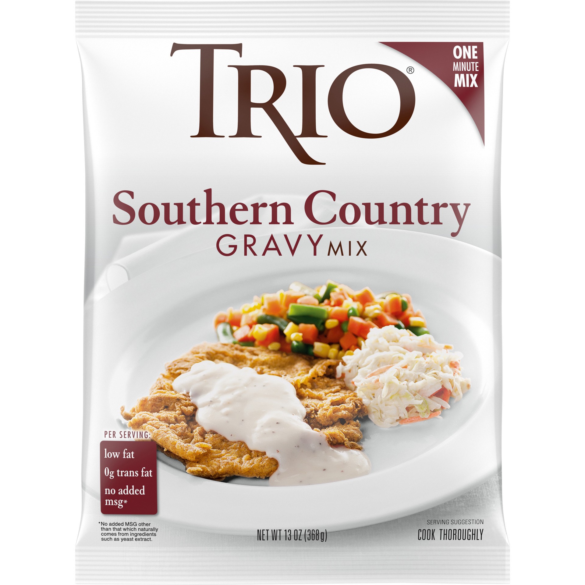 slide 1 of 9, Trio Southern Country Gravy Mix, Just Add Water Gravy Packet, 13 Oz, 13 oz