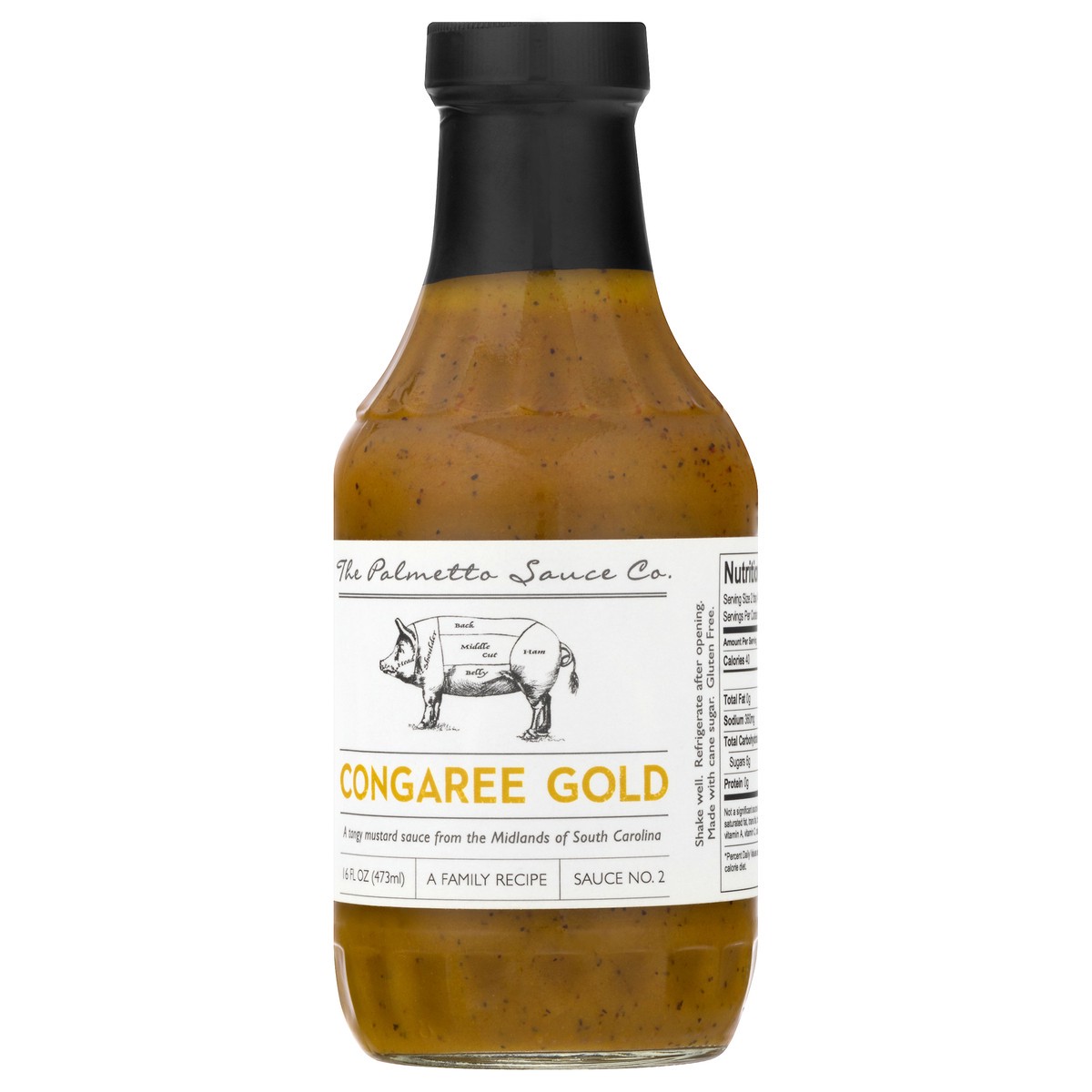 slide 3 of 3, The Palmetto Sauce Co. No. 2 Congaree Gold Mustard Sauce 16.0 oz, 16 oz