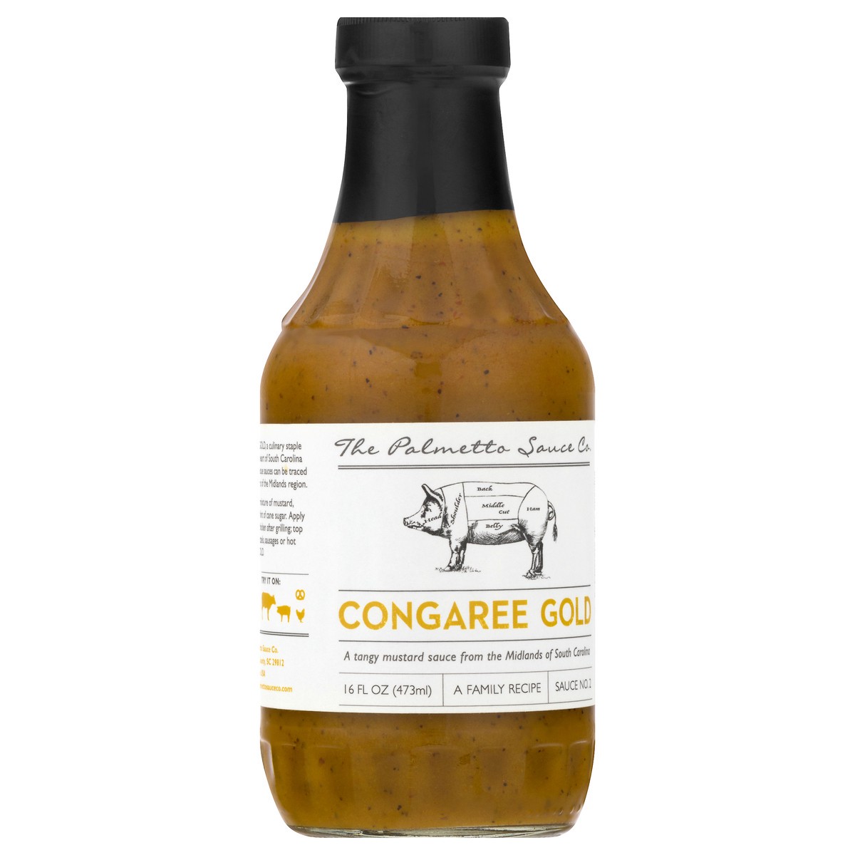 slide 2 of 3, The Palmetto Sauce Co. No. 2 Congaree Gold Mustard Sauce 16.0 oz, 16 oz