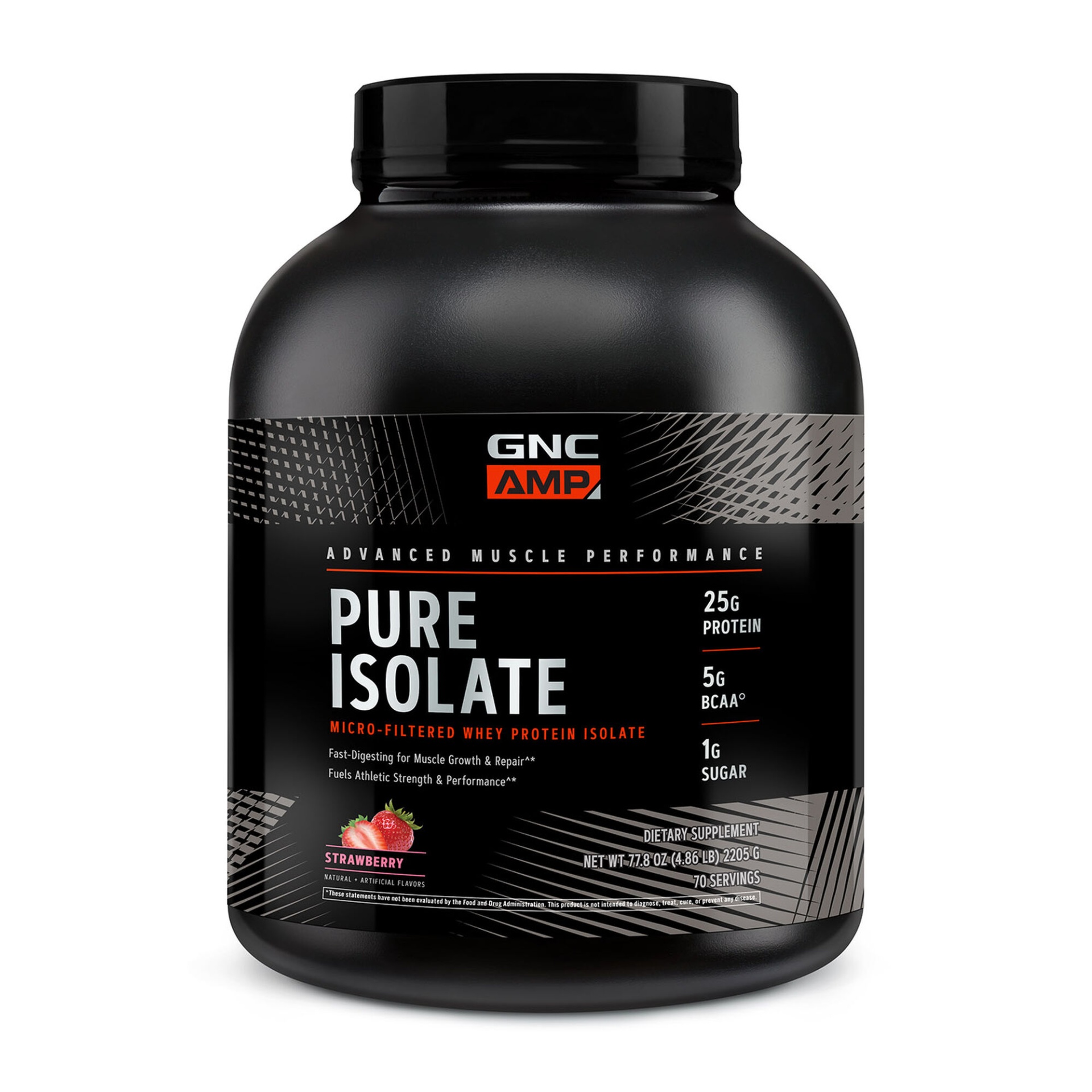 slide 1 of 1, GNC AMP Pure Isolate - Strawberry, 1 ct