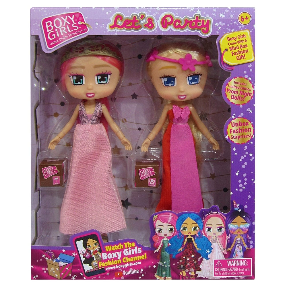 slide 1 of 1, Boxy Girls Party Dolls - Pink And Priscilla, 1 ct