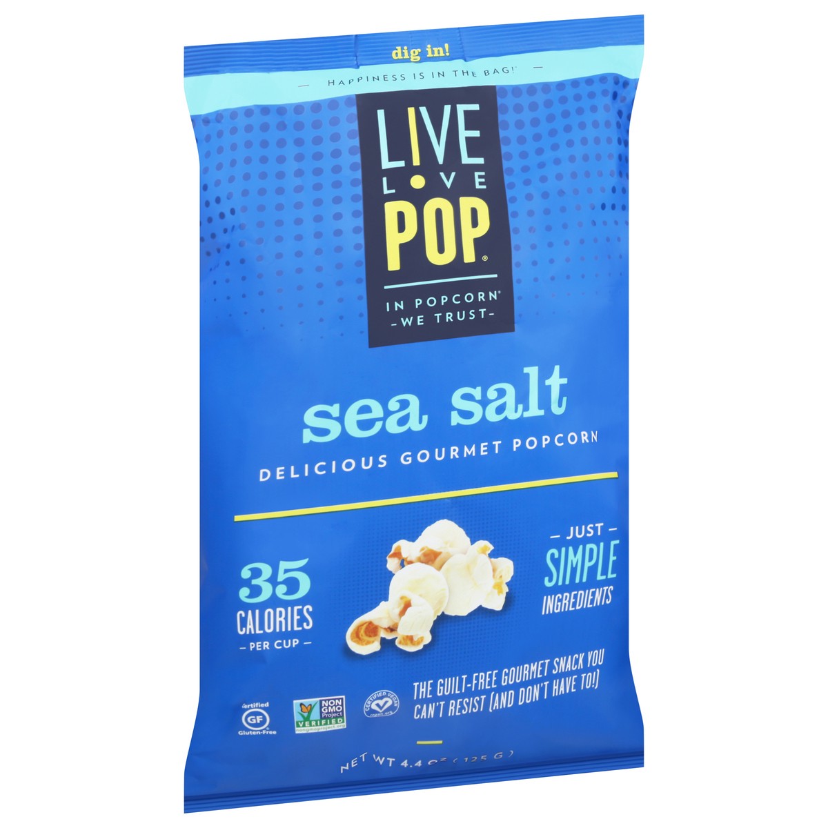 slide 4 of 13, Live Love Pop Sea Salt Popcorn 4.4 oz, 4.4 oz