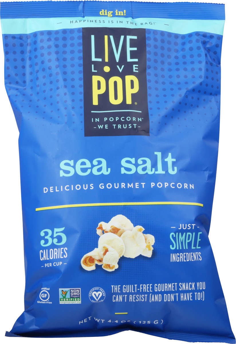 slide 8 of 13, Live Love Pop Sea Salt Popcorn 4.4 oz, 4.4 oz